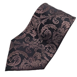 City of London Brown Paisley Silk Necktie - New - $39.50 MSRP